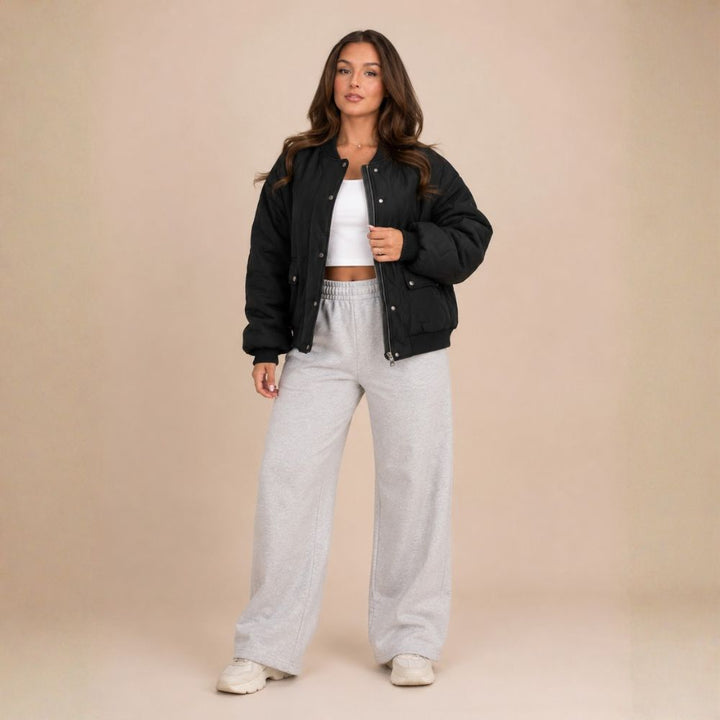 Women’s Lined Bomber Jacket | Autumn Everyday Wear