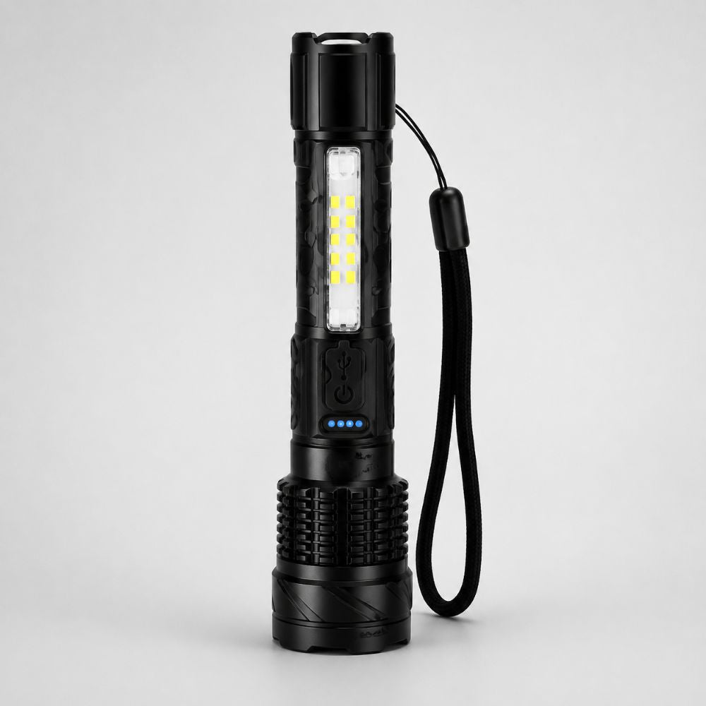 Rechargeable LED Flashlight | 5000 Lumen Outdoor Torch for Autumn & Winter