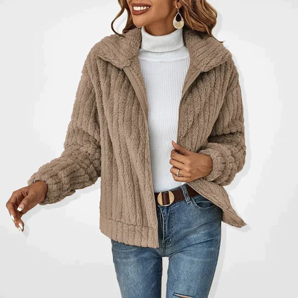Women’s Lined Fleece Jacket | Warm Zip-Up Autumn & Winter Wear