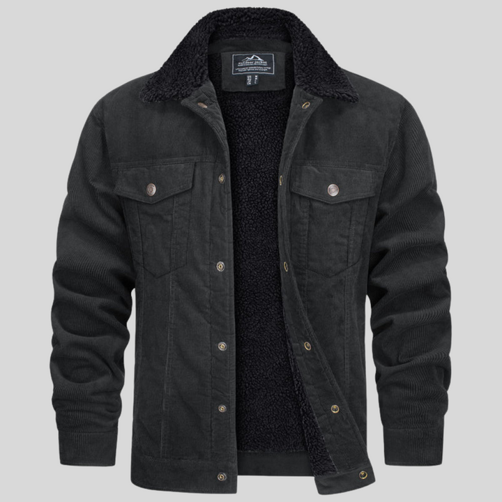 Men's Plush Lined Trucker Jacket | Warm Casual Jacket for Autumn and Winter
