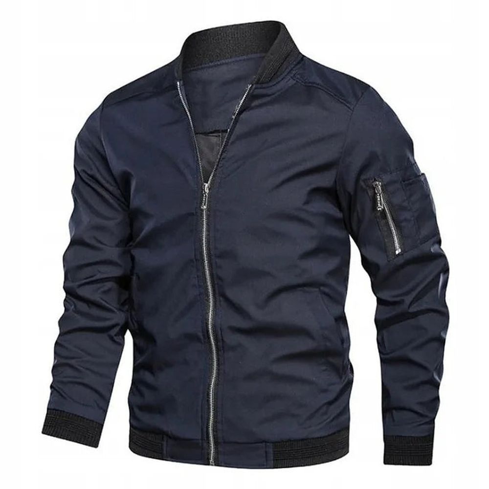 Men’s Bomber Jacket with Zip Details | Modern Casual Outerwear