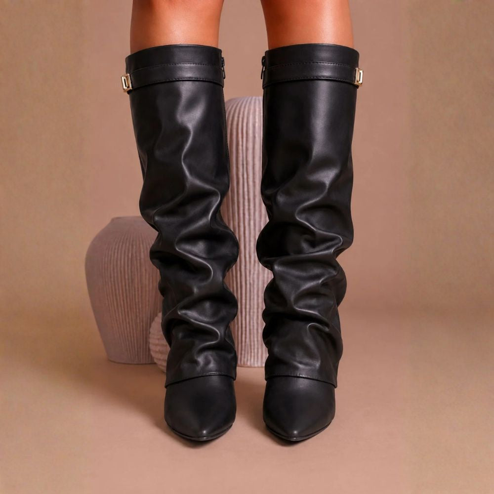 Women’s Autumn Knee High Block Heel Boots | Elegant & Comfortable