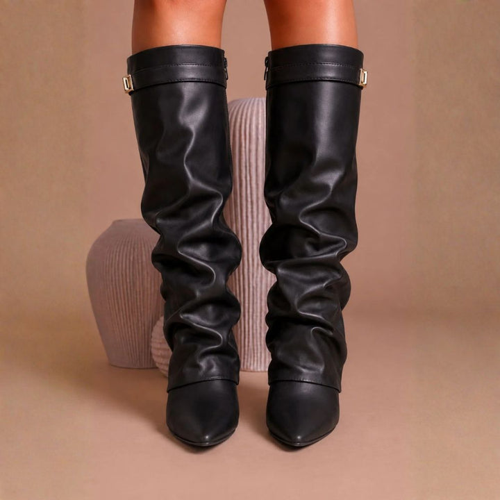 Women’s Autumn Knee High Block Heel Boots | Elegant & Comfortable