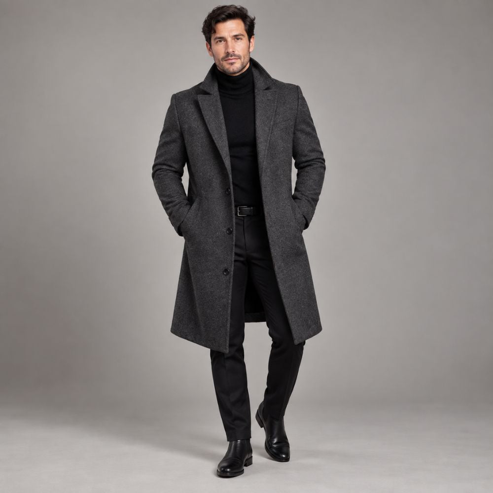 Men’s Formal Wool Overcoat | Classic Winter Style