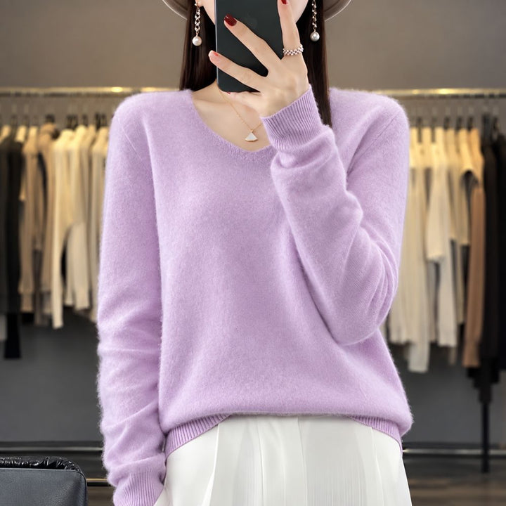 Women’s V-Neck Cashmere Sweater | Warm For Autumn & Winter Wear