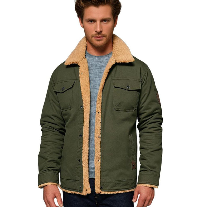 Men’s Sherpa-Lined Winter Jacket | Warm & Cosy Cold-Weather Wear