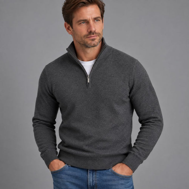 Men’s Half-Zip Sweater | Regular Fit Autumn & Winter Wear