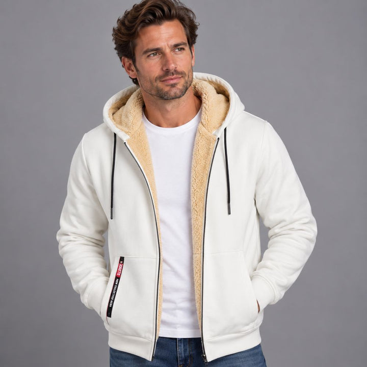 Men’s Knitted Cardigan | Wool-Lined Warm Winter Wear
