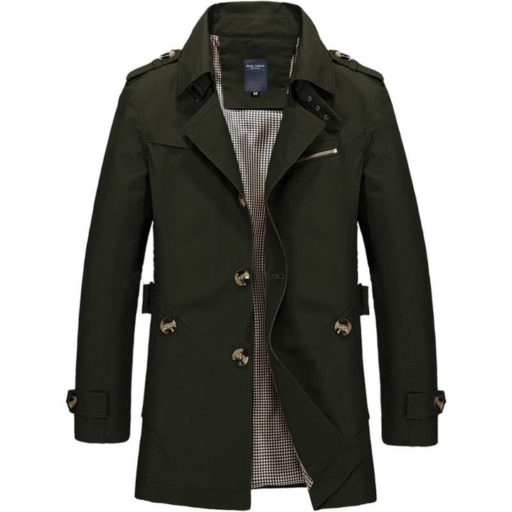 Men’s Double-Breasted Trench Coat | Classic Lapel & Smart Everyday Wear