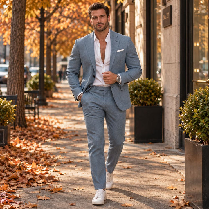 Men’s Slim-Fit Blazer & Trouser Set | Smart Autumn & Winter Wear