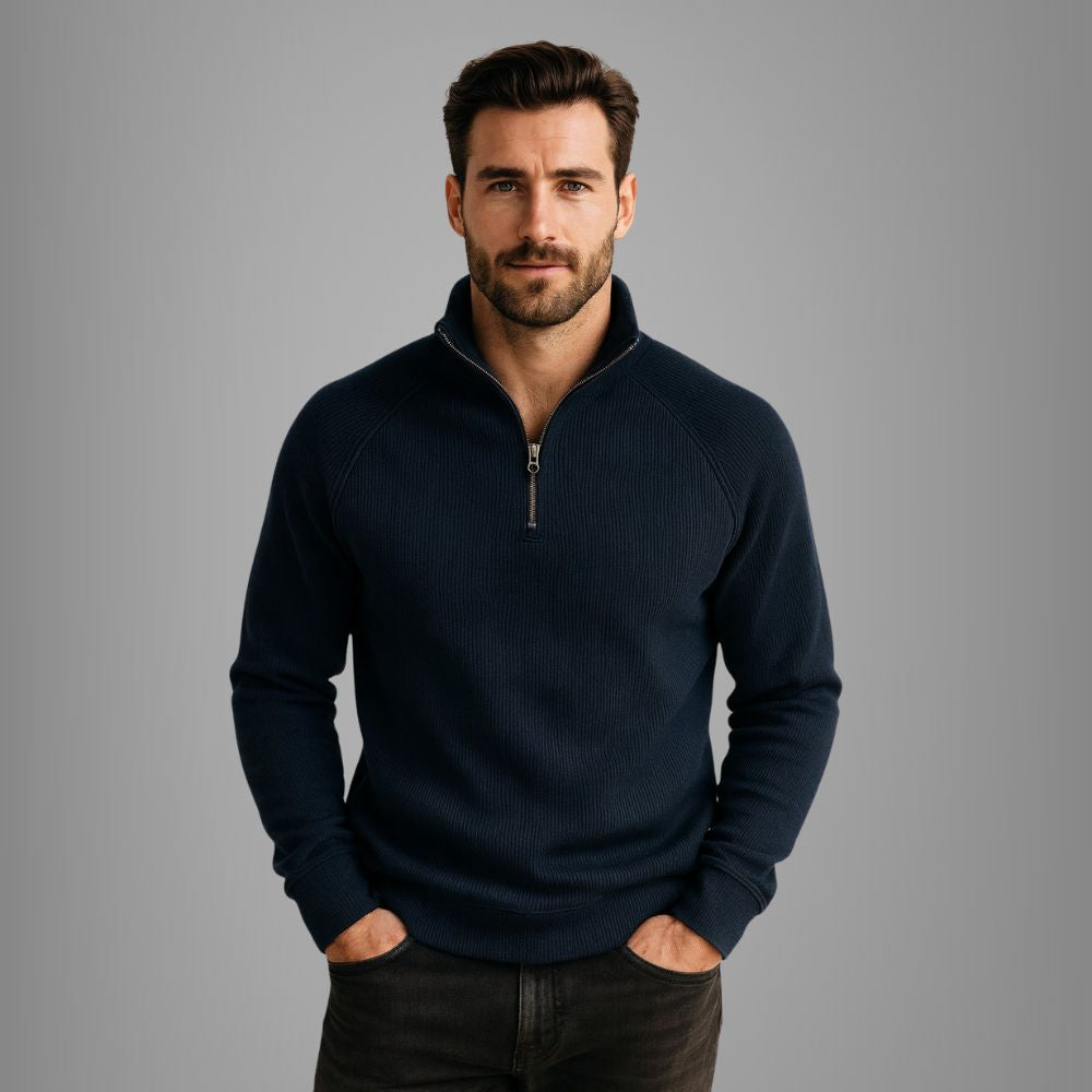 Men’s Quarter-Zip Sweater | Smart & Versatile Autumn Wear