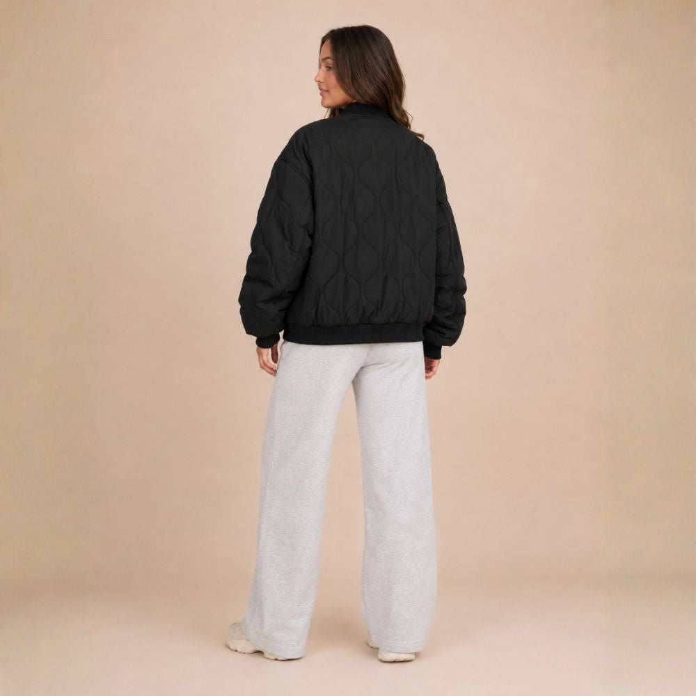 Women’s Lined Bomber Jacket | Autumn Everyday Wear