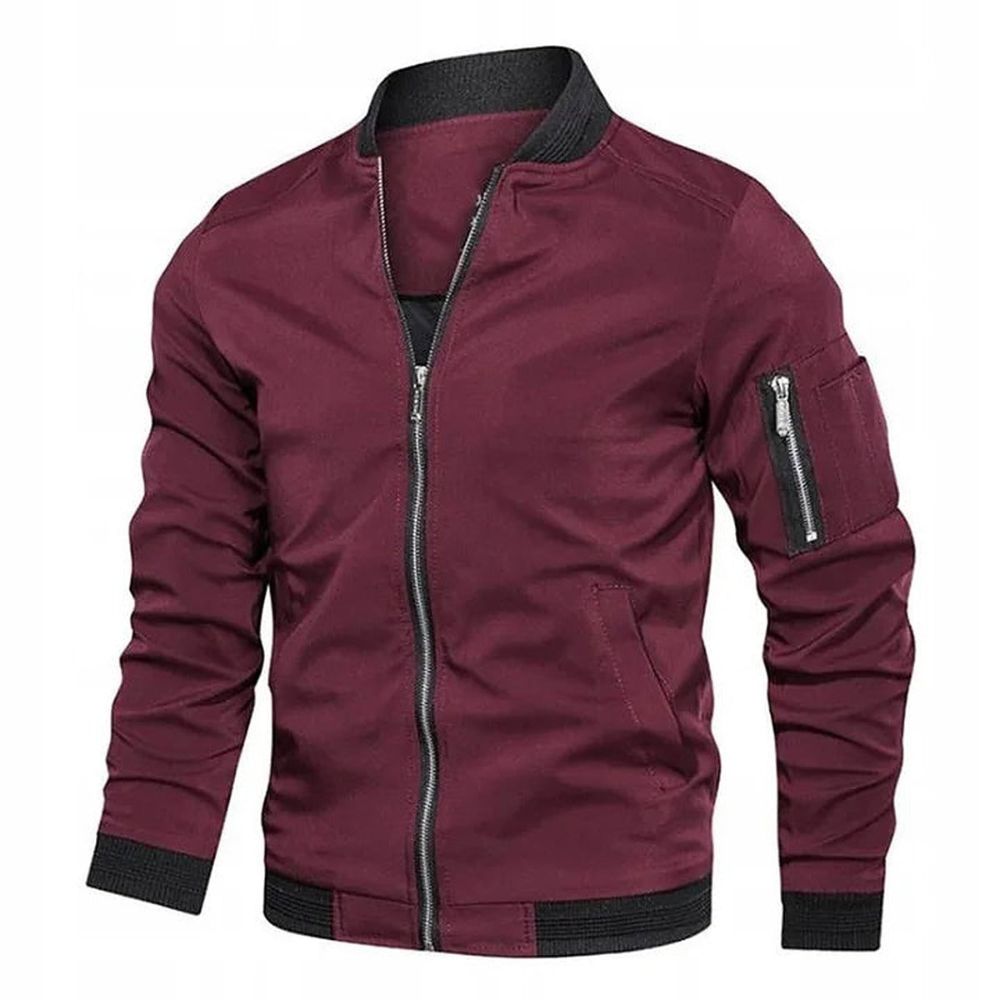 Men’s Bomber Jacket with Zip Details | Modern Casual Outerwear