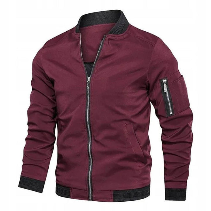 Men’s Bomber Jacket with Zip Details | Modern Casual Outerwear