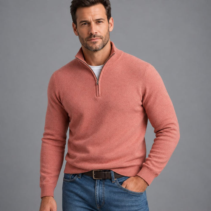 Men’s Half-Zip Sweater | Regular Fit Autumn & Winter Wear