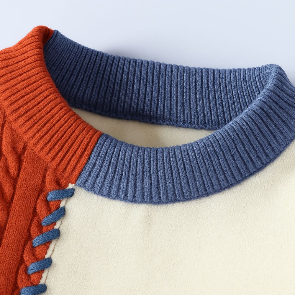 Men’s Patch Sweater | Artistic & Casual Autumn Wear