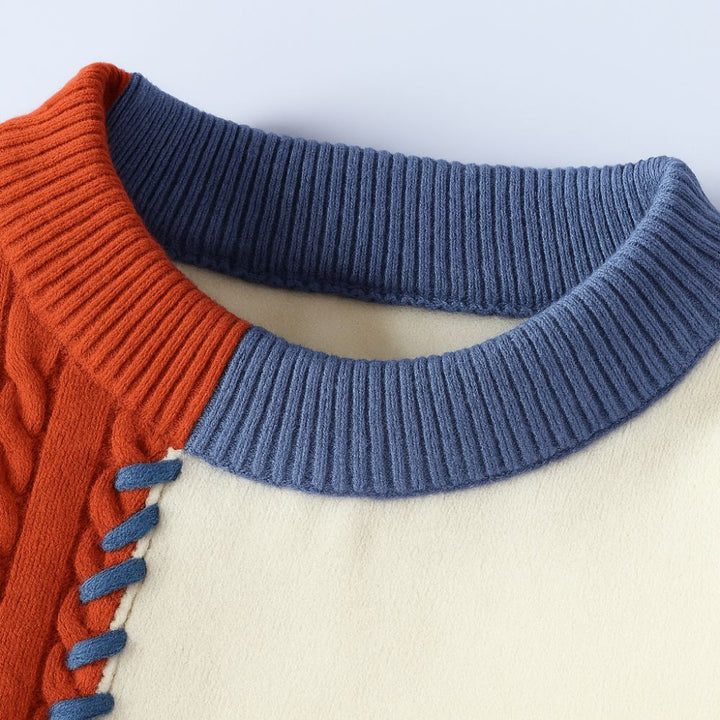 Men’s Patch Sweater | Artistic & Casual Autumn Wear