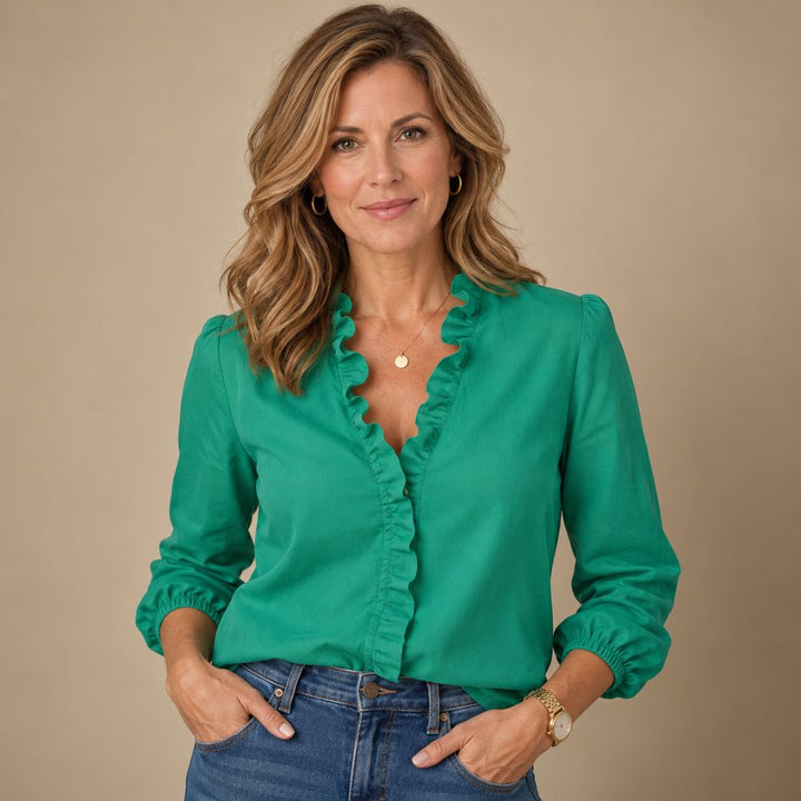 Women’s Ruffle Blouse | Elegant Work & Casual Autumn Wear