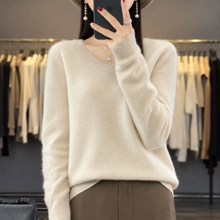 Women’s V-Neck Cashmere Sweater | Warm For Autumn & Winter Wear