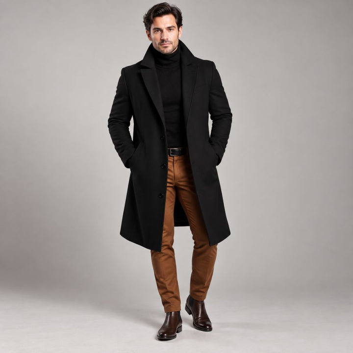 Men’s Formal Wool Overcoat | Classic Winter Style