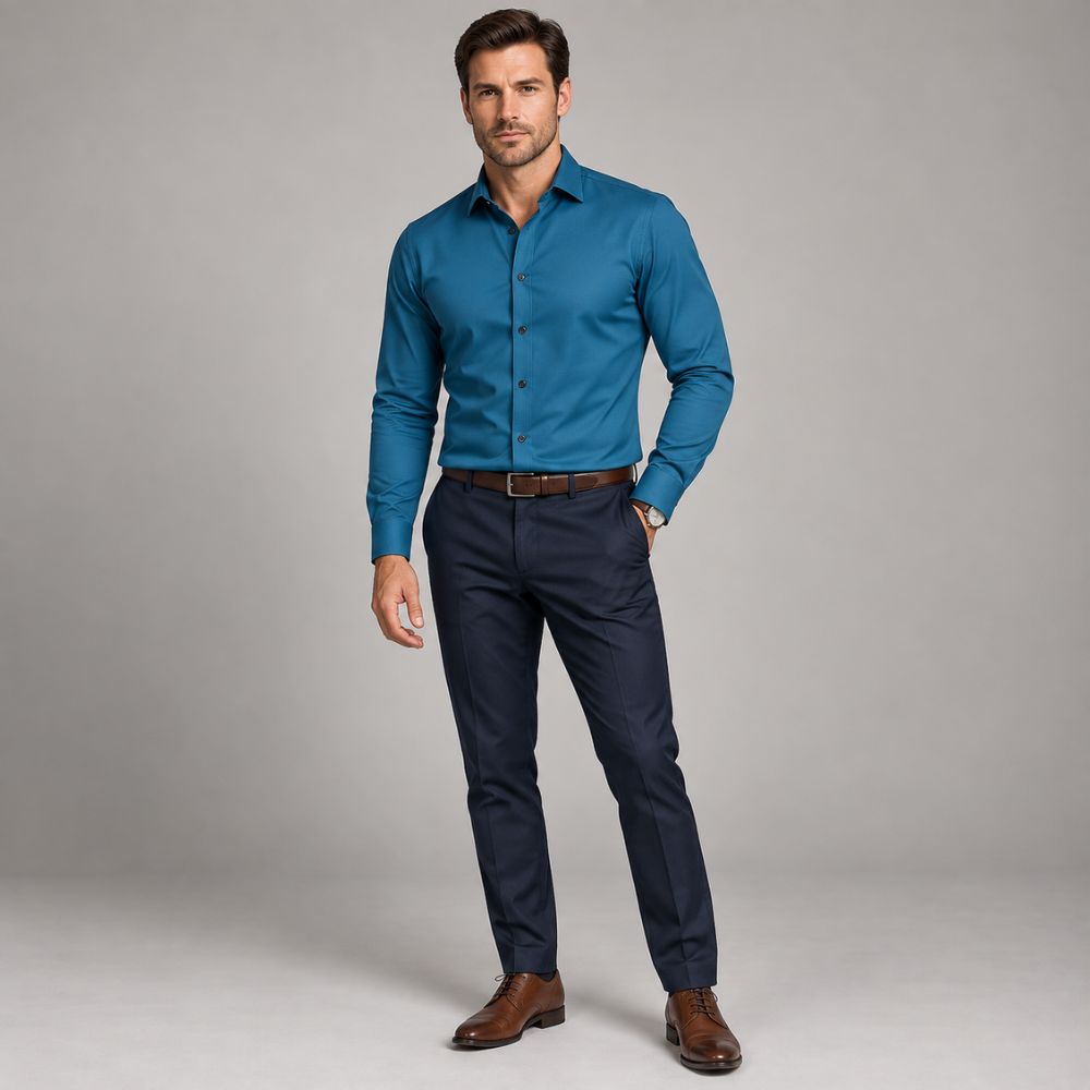 Men’s Slim-Fit Stretch Shirt | Smart & Comfortable Everyday Wear