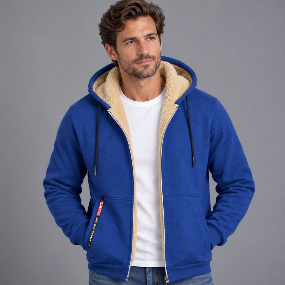 Men’s Knitted Cardigan | Wool-Lined Warm Winter Wear