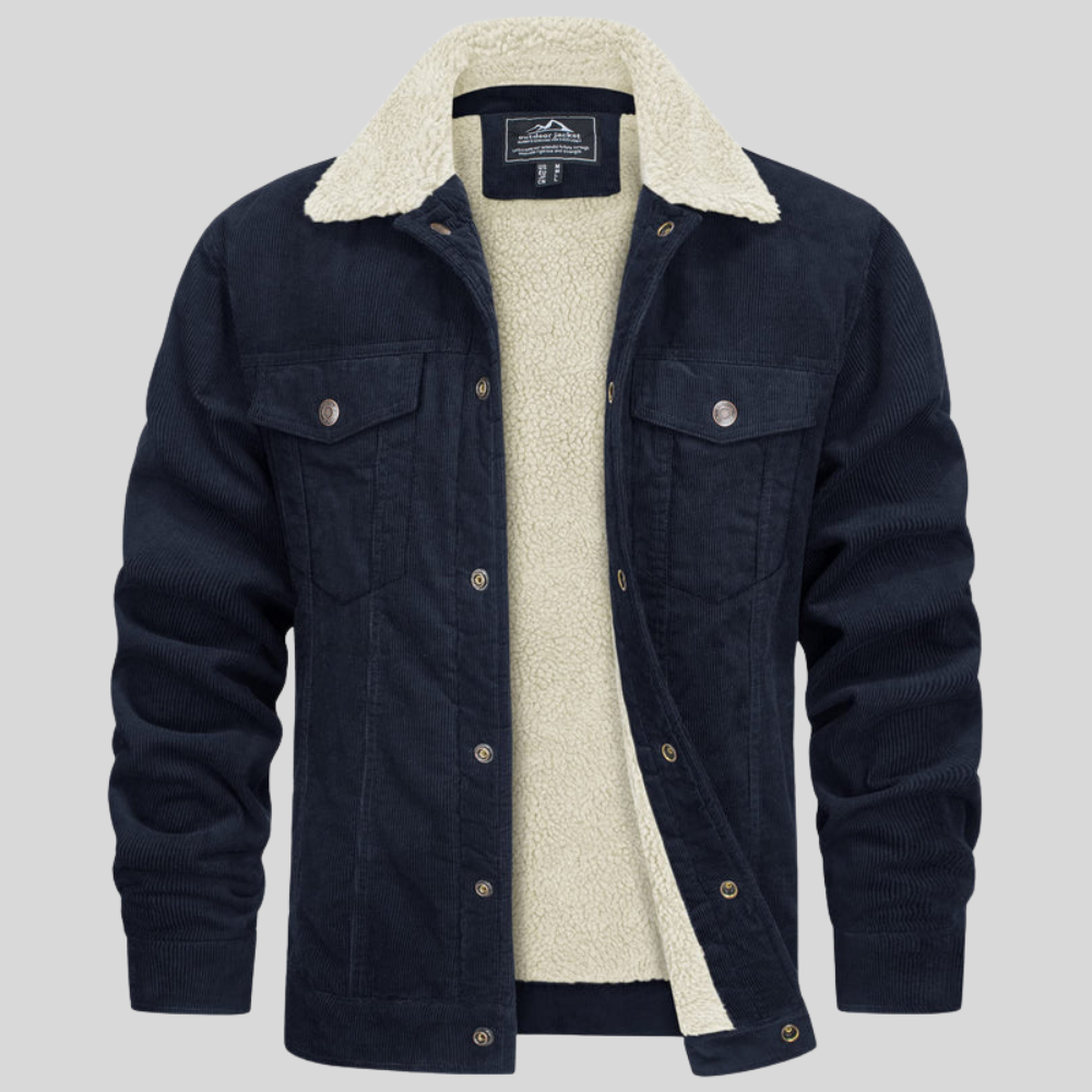 Men's Plush Lined Trucker Jacket | Warm Casual Jacket for Autumn and Winter