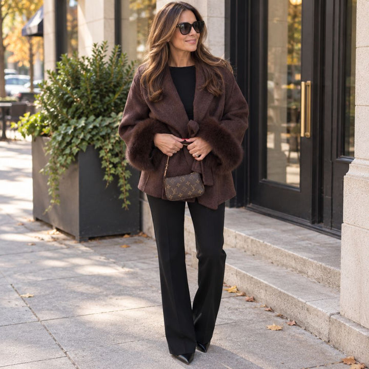Women’s Faux Fur Winter Coat | Belted & Elegant Cold-Weather Wear