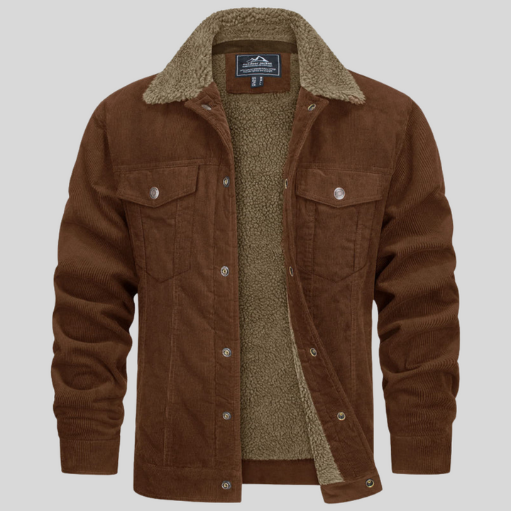 Men's Plush Lined Trucker Jacket | Warm Casual Jacket for Autumn and Winter
