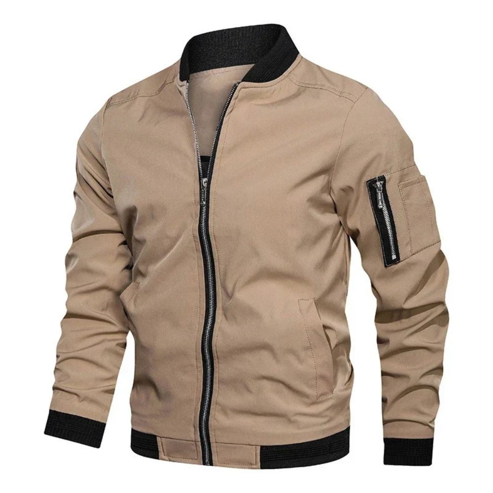 Men’s Bomber Jacket with Zip Details | Modern Casual Outerwear