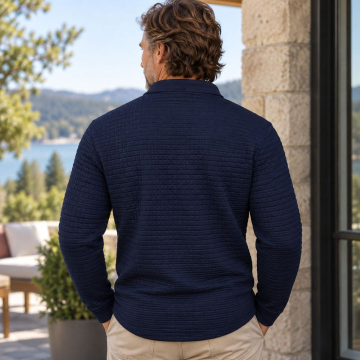 Men's Quilted Casual Sweater – Modern & Comfortable | Everyday Autumn Wear