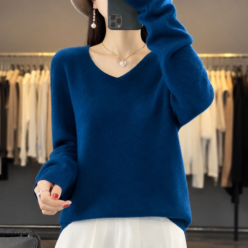 Women’s V-Neck Cashmere Sweater | Warm For Autumn & Winter Wear