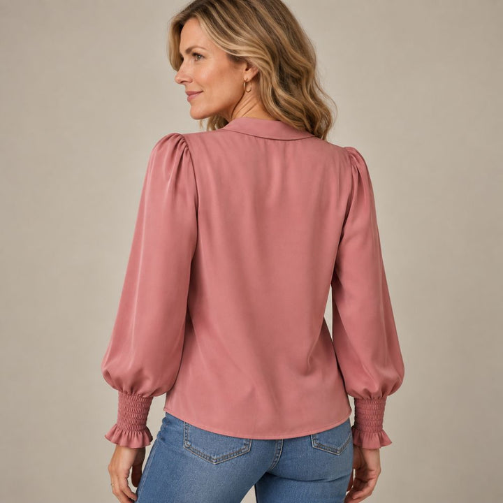 Women’s Long-Sleeve V-Neck Top | Flattering Everyday Style