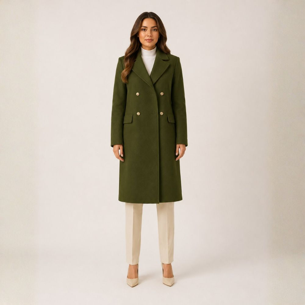 Women’s Coat Double-Button Closure | Autumn & Winter Wear