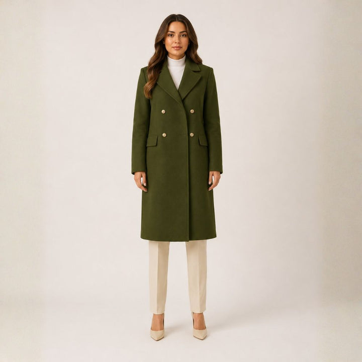 Women’s Coat Double-Button Closure | Autumn & Winter Wear