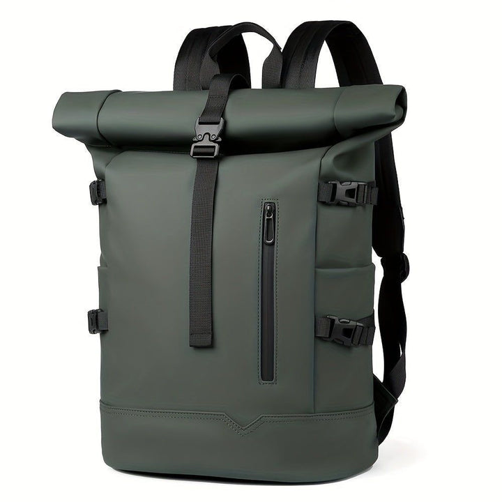 Roll-Top Laptop Backpack | Water-Repellent Autumn & Winter Bag
