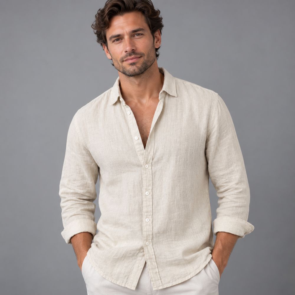 Men’s Linen Shirt | Casual & Airy Autumn Wear