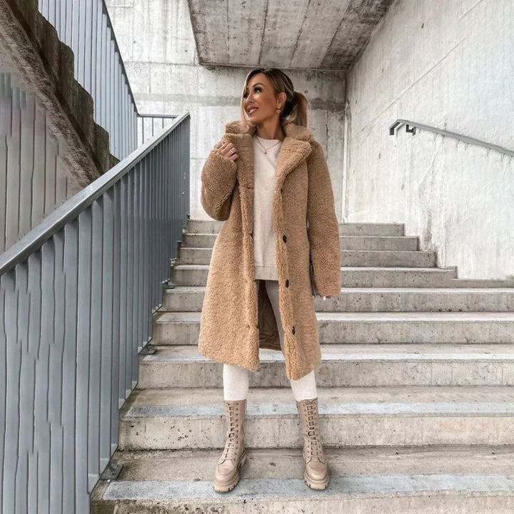 Women’s Long Teddy Coat | Cosy & Warm Winter Wear