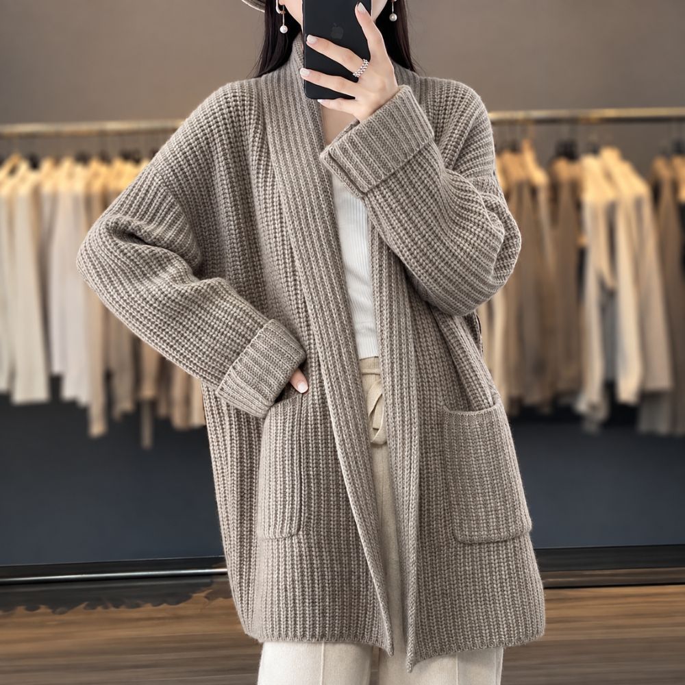 Women’s Chunky Open-Front Cardigan | Oversized Autumn & Winter Layer