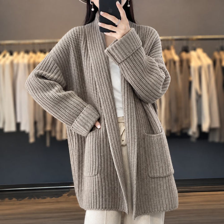 Women’s Chunky Open-Front Cardigan | Oversized Autumn & Winter Layer