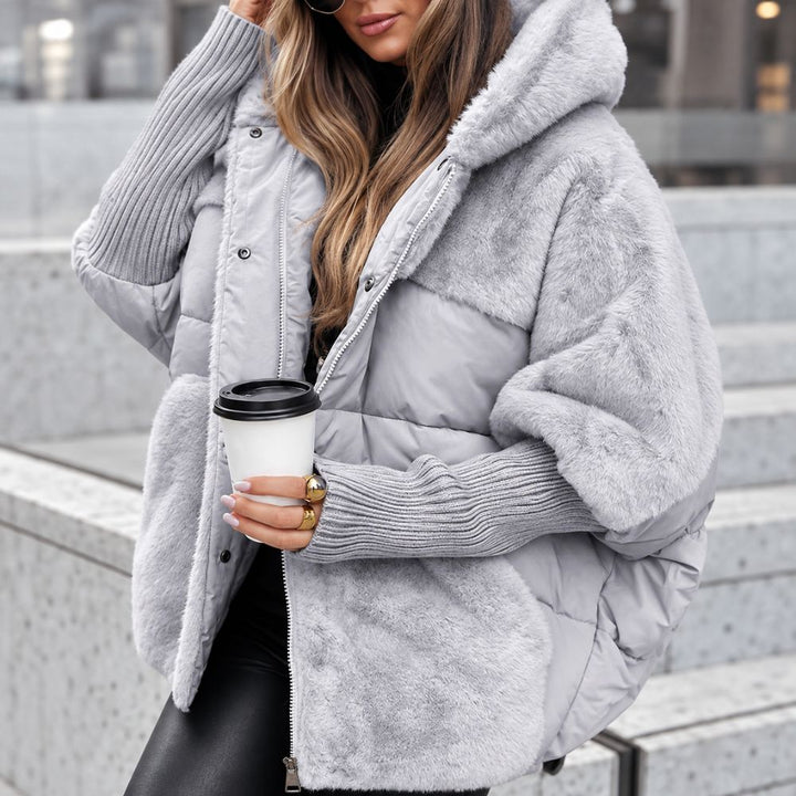 Women’s Oversized Hooded Jacket | Multicoloured Winter Outerwear