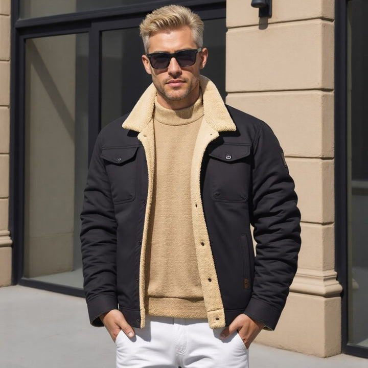 Men’s Sherpa-Lined Winter Jacket | Warm & Cosy Cold-Weather Wear