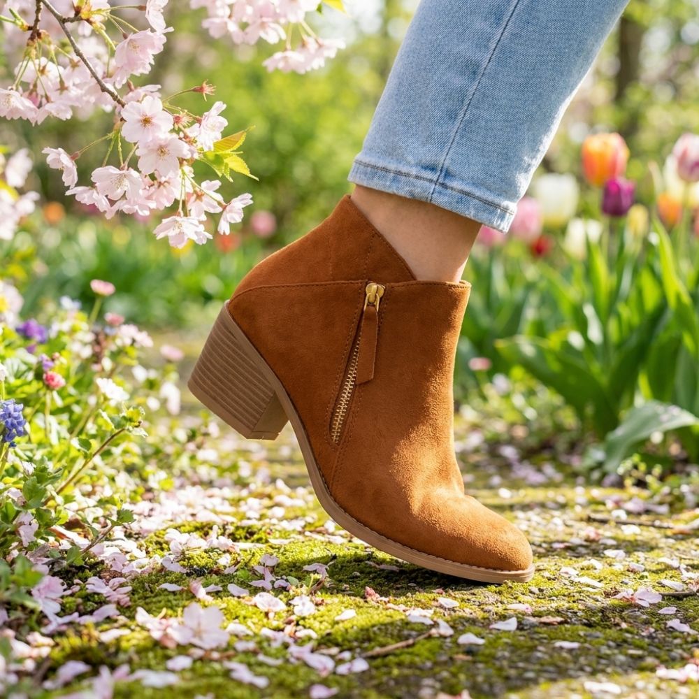 Women’s Orthopaedic Ankle Boots | Side-Zip Block Heel Autumn & Winter Footwear