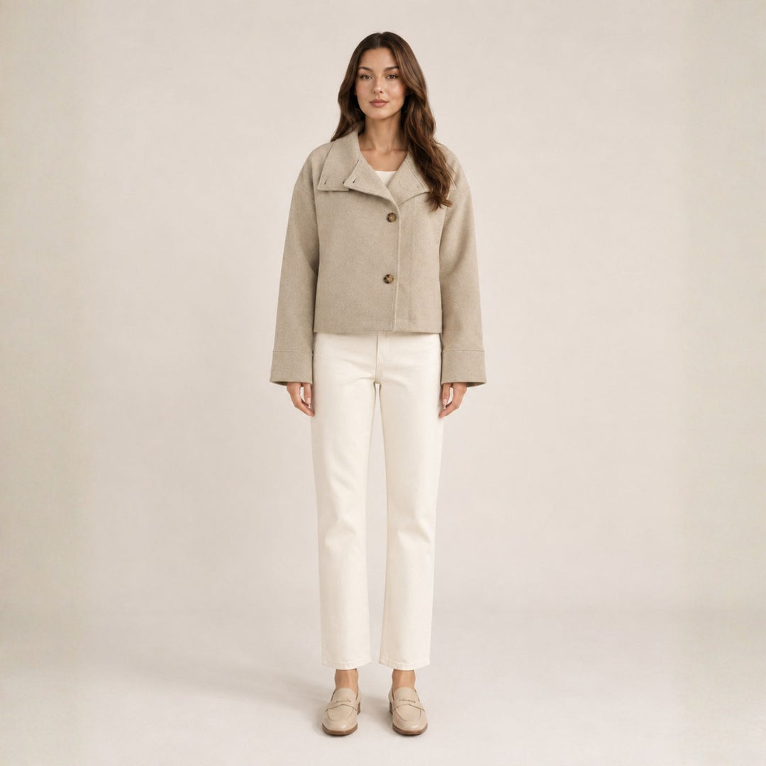Women’s Jacket Double-Button Closure | Autumn Everyday Wear