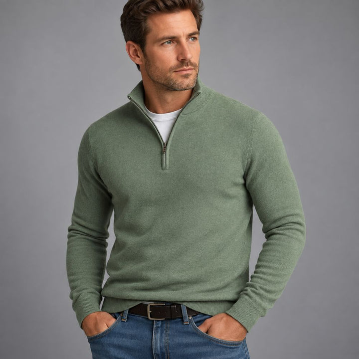 Men’s Half-Zip Sweater | Regular Fit Autumn & Winter Wear