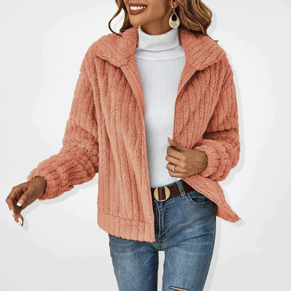 Women’s Lined Fleece Jacket | Warm Zip-Up Autumn & Winter Wear