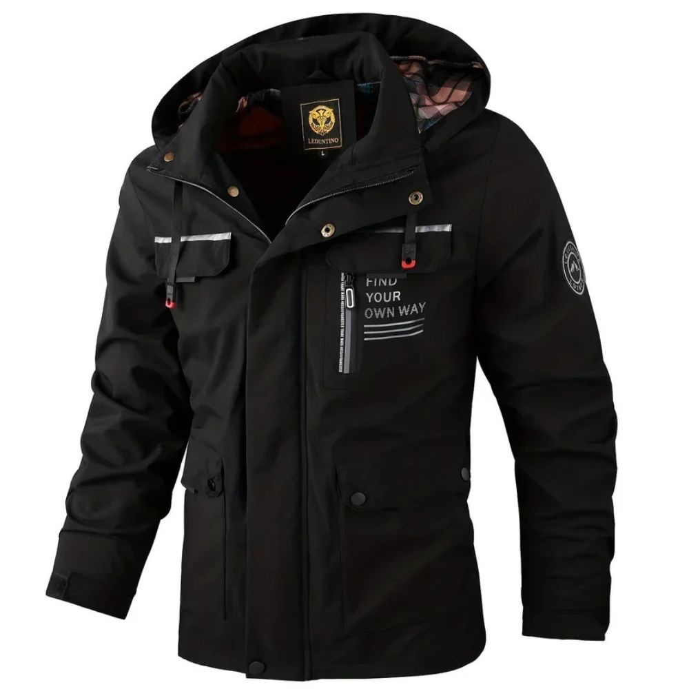 Men’s Waterproof Winter Jacket with Hood | Cold & Rainy Weather