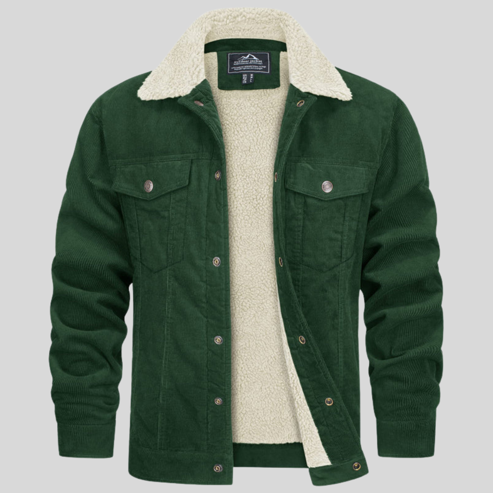 Men's Plush Lined Trucker Jacket | Warm Casual Jacket for Autumn and Winter