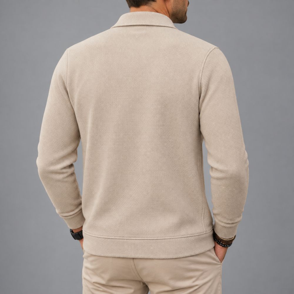 Men’s Zip-Up Cardigan | Regular Fit Autumn & Winter Wear