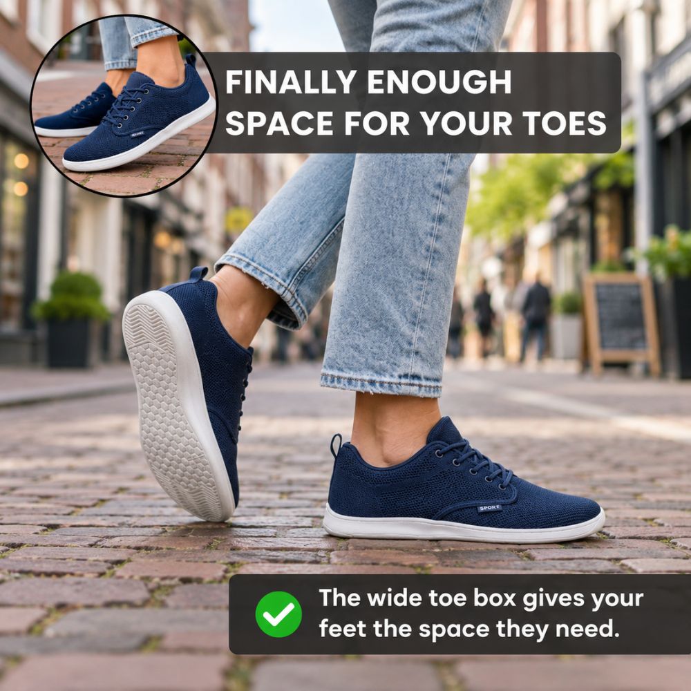 Unisex Wide-Fit Comfort Sneakers | Extra Toe Room for Autumn & Winter